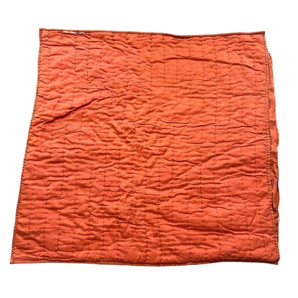 Pottery Barn Coral Silk Channel Stitch 27" Euro Sham Pillow Case Square Preppy - Picture 8 of 10